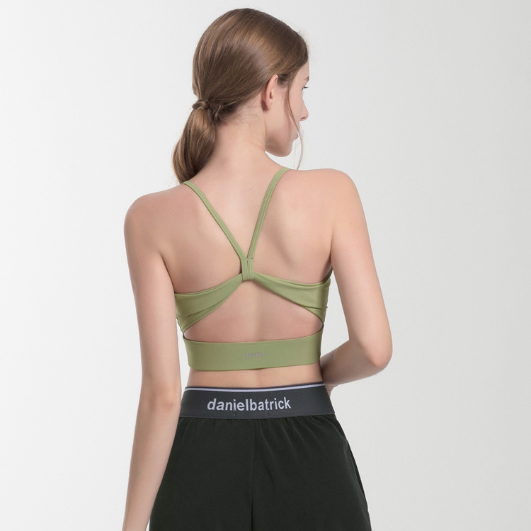 One-piece Sports Underwear Women's Thin Belt Sexy Beautiful Back Breathable Comfortable Fitness Vest Running Push-up Yoga Bra