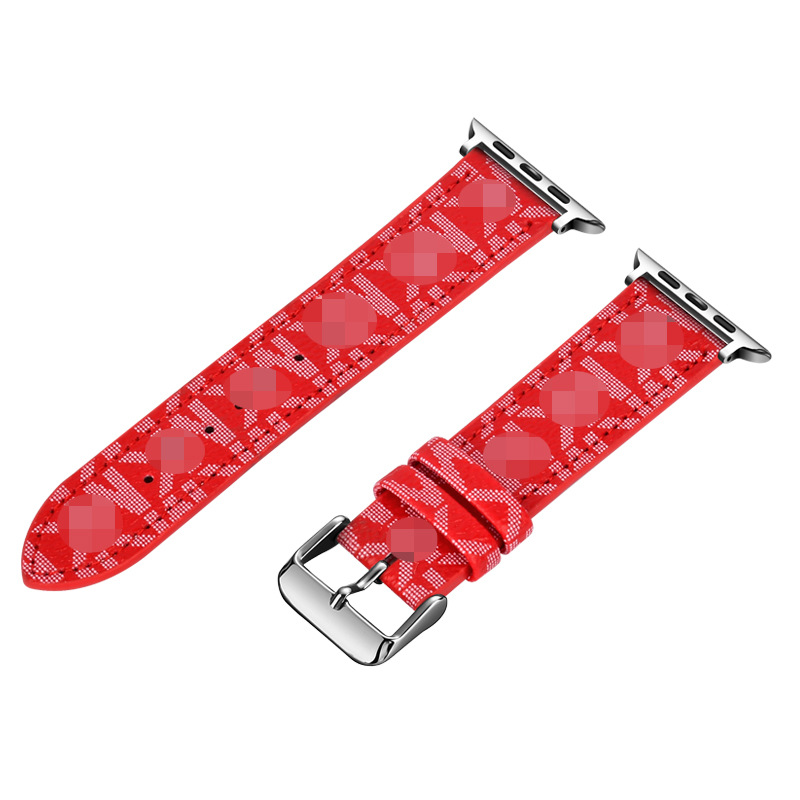 Suitable for Apple iwatch87654321 Generation Fashion Brand Watch Band Apple Fashion Leather Watch Band European and American Brand Wristband