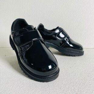 2024 Children's School Shine Leather Shoes Boys Black Performance Shoes British Style Lightweight Soft Sole Non-slip Student Shoes