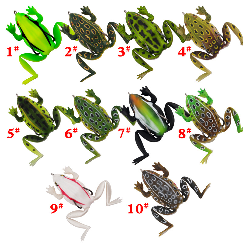 路亞餌跨境新款雷蛙軟餌蟾蜍蛙 6.5cm/19g精品包裝盒攻黑魚假魚餌