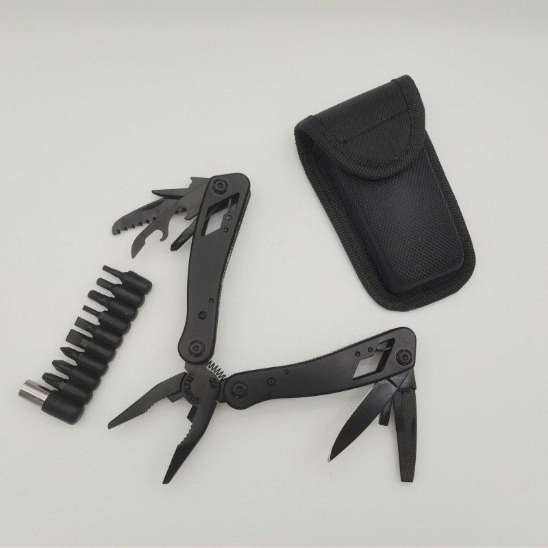 野外緊急工具ペンチステンレス製黒ずんだ多機能ペンチ携帯用折り畳みペンチキャンプ折り畳みペンチ|undefined