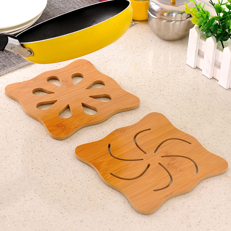 Wooden Cartoon Insulating Mat Dining Table Non-slip Pot Mat Bowl Mat Large Creative Cute Tea Coaster Coaster Wholesale