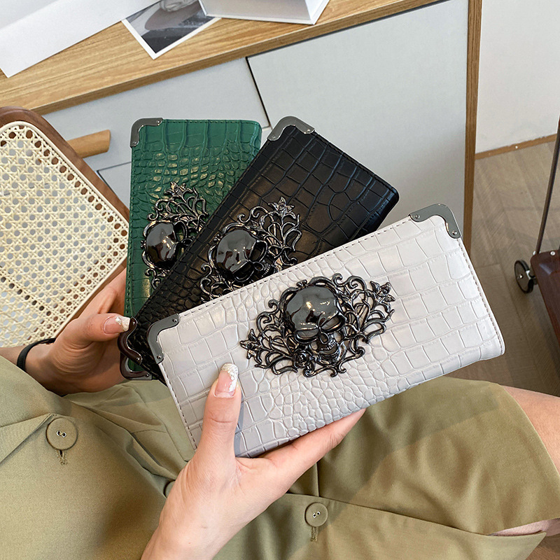 Bags for women, Korean style new banquet bag, fashionable temperament, solid color crocodile pattern, trendy personality PU ladies hand bag
