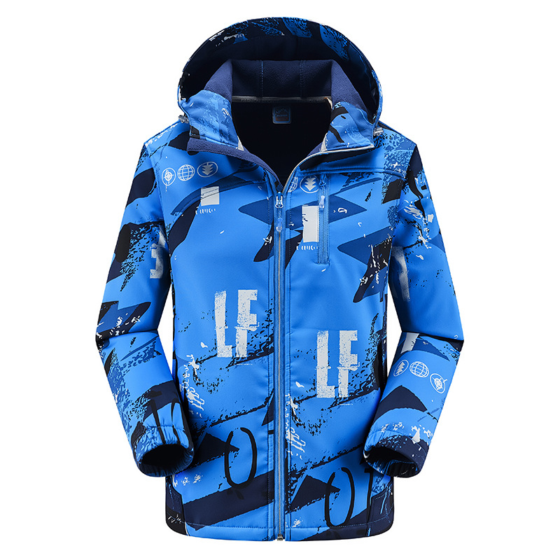 Camouflage Soft Shell Jacket Men's plus size All-match Anti-splashing Single Jacket Warm Windproof Outdoor Couple's Coat Women