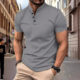 Cross-border in stock AliExpress Amazon Men's Short-sleeved Collar Waffled Fabric Casual Short-sleeved Polo Shirt