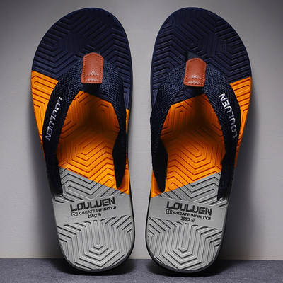 Lu Lu An 2024 New Summer Flip-Flops Men's Outwear Casual Beach Shoes Men's Flip-Flop Sandals Home