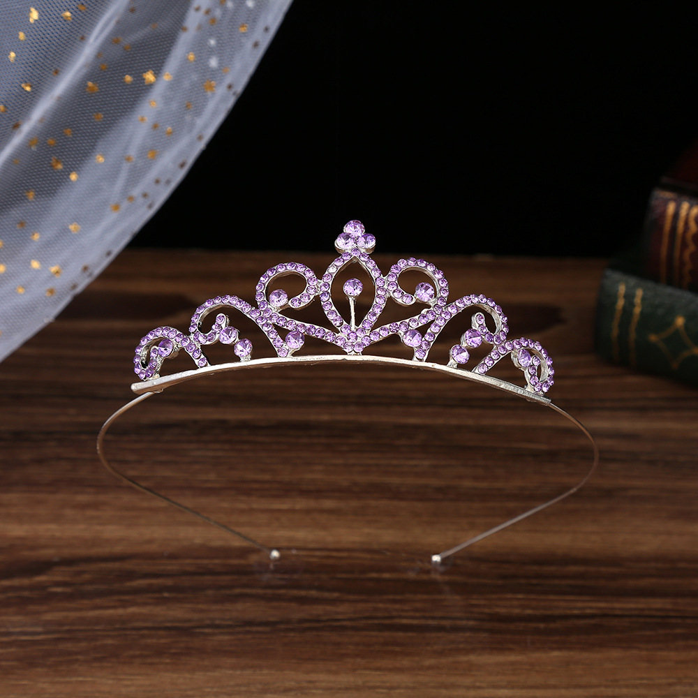 Metal rhinestone birthday cake Crown Studio wedding crown wholesale European and American Bride wedding crown headband headdress