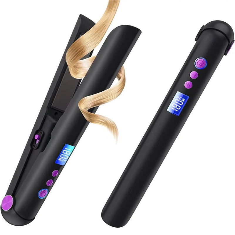 Roll straight splint portable hair curler straight Clip Smart Wireless hair straightener Amazon cross-border dedicated hair curler