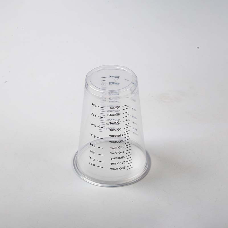8 oz disposable pet Cup scale Cup mixing measuring cup transparent plastic cup for mixing paint amount material experiment