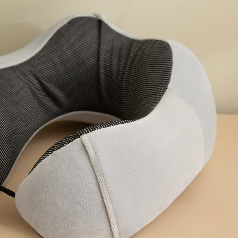 Hump Memory Foam U-shaped Neck Pillow with Side Pocket Office Nap Pillow Long-distance Travel Airplane Pillow Neck Pillow