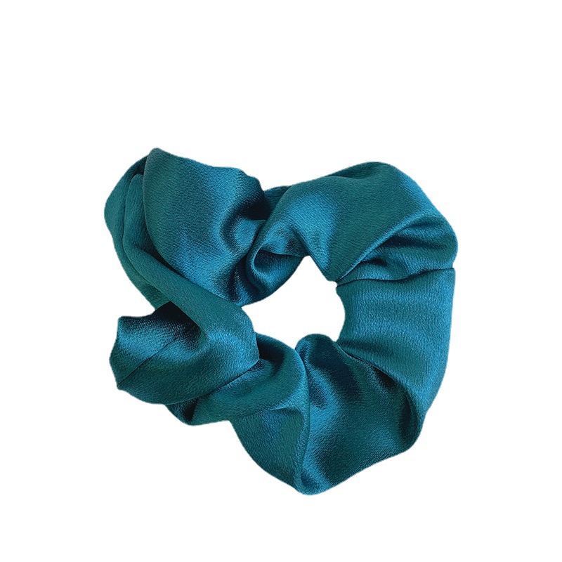 New solid color satin large intestine ring Korean simple pig large intestine hair ring adult temperament foreign trade fat intestine ring manufacturers