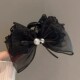 Black Lace Bow Grab Clip
