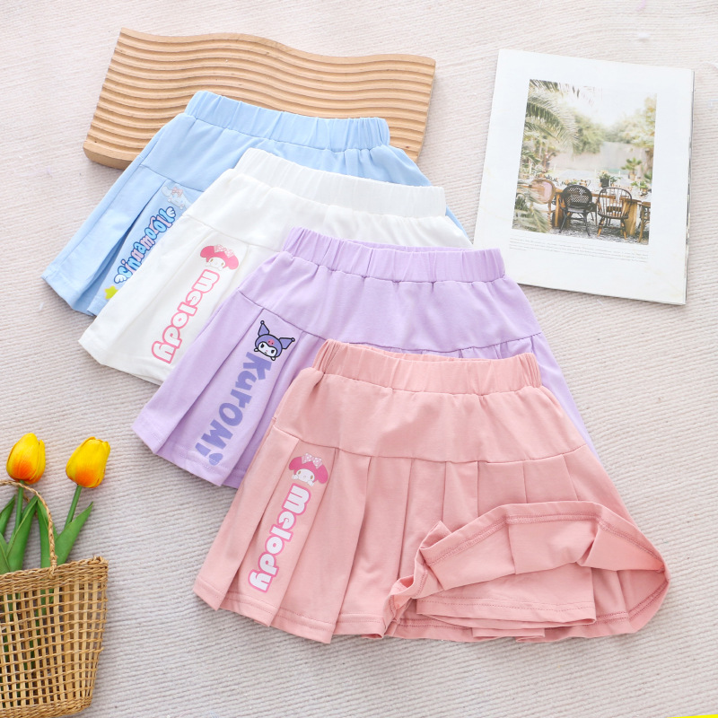 2024 Children's Wear Summer Dress New Girls' Skirt Small Skirt Fake Two-Piece Skirt Little Girl's Foreign Trade One-Piece Hair