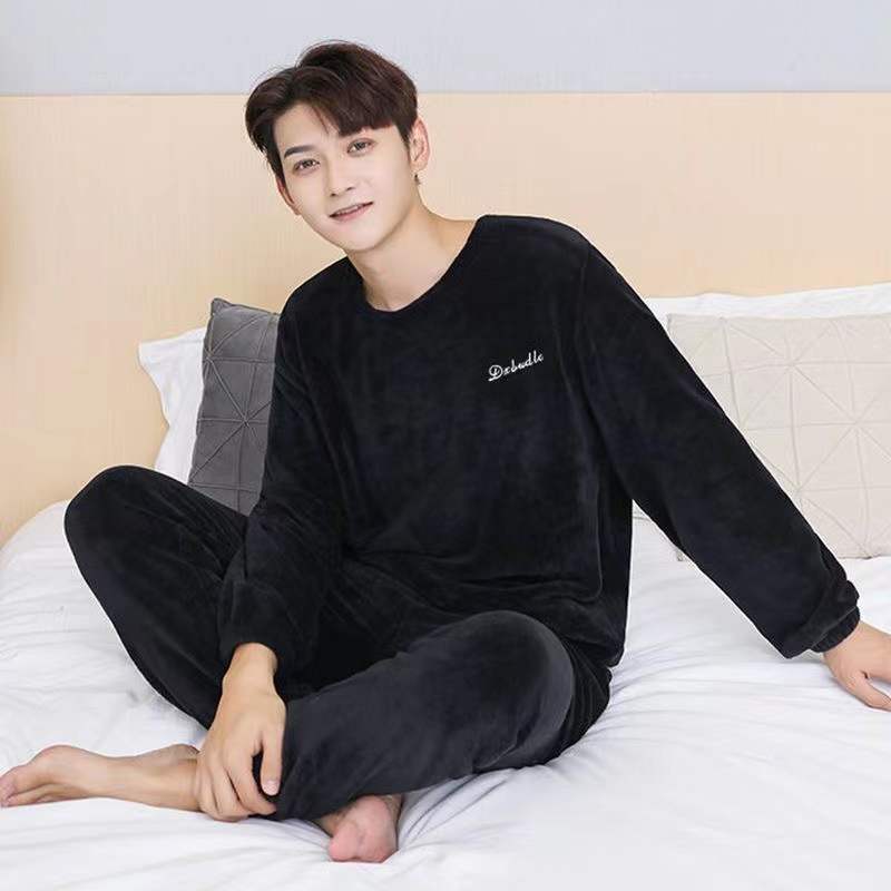 Fairy Warm Suit Printed Suit Women's Pants Thick Coral Fleece Home Suit Outfit All-match Loose Lazy Suit