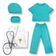 Children's doctor's clothing white coat nurse gown surgical gown professional role play 61 anti epidemic costume wholesale
