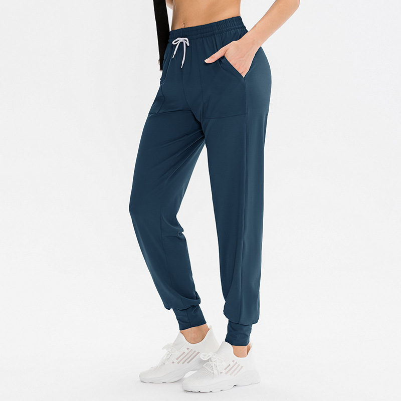 New loose yoga trousers women's elastic casual sports elastic ankle-tied pants quick-drying running fitness pants 12362