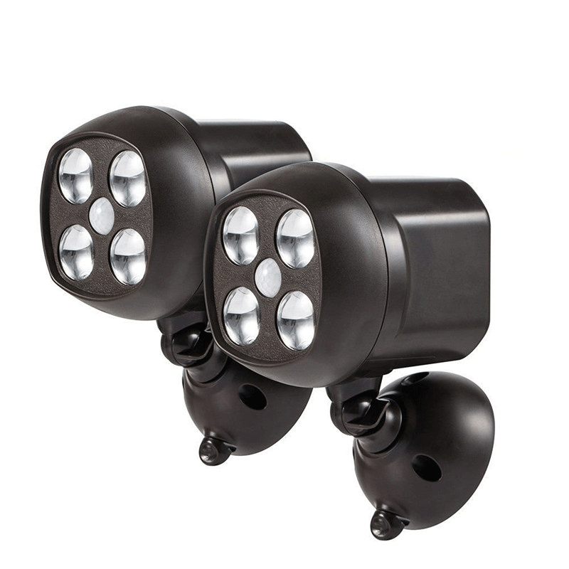 Spot 4LED owl spotlight outdoor garage courtyard street lamp rotatable human body induction wall lamp a generation of hair