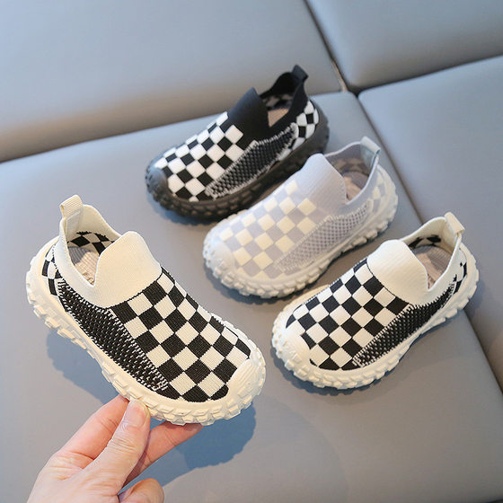 Children's Sneakers 2024 Spring and Autumn New Boys' Casual Shoes Breathable Mesh Shoes Soft Sole Girl's Flying Woven Shoes Baby Shoes
