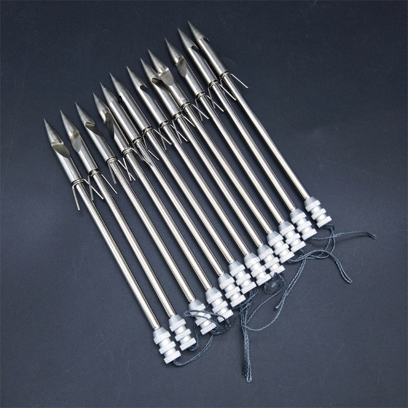 Wholesale fish shooting four prismatic slingshot bullet dart stainless steel slingshot fish shooting bullet Dart