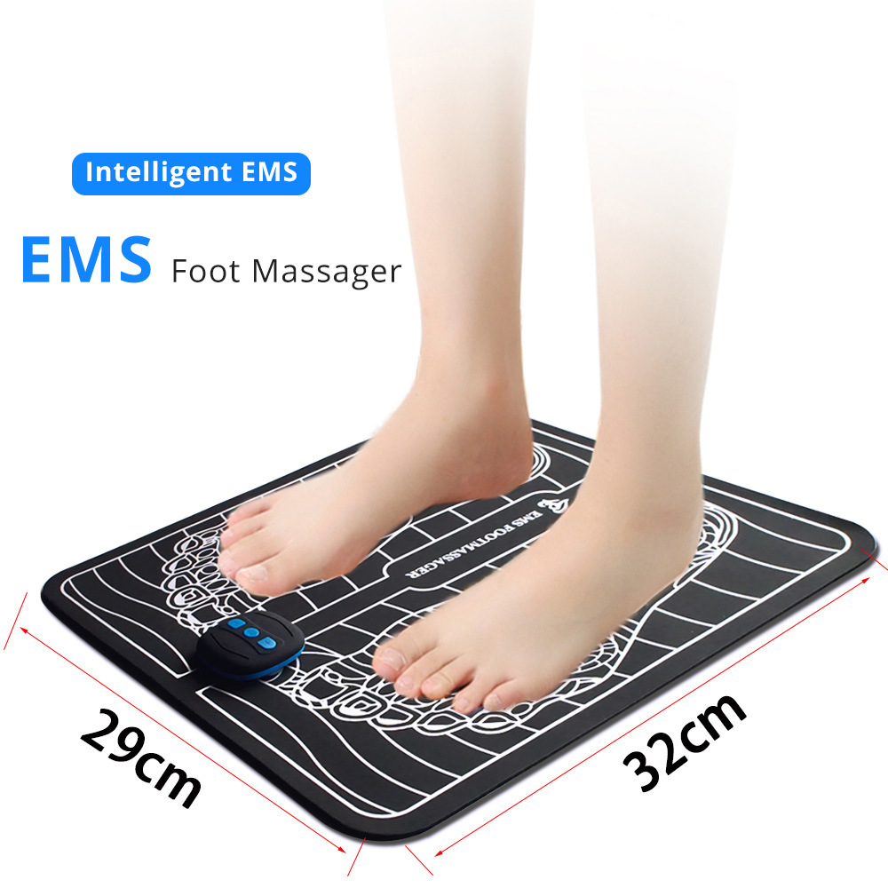 Cross-border Hot EMS Foot Massager Intelligent Remote Control Pulse Micro Current Relief Fatigue Massage Foot Pad