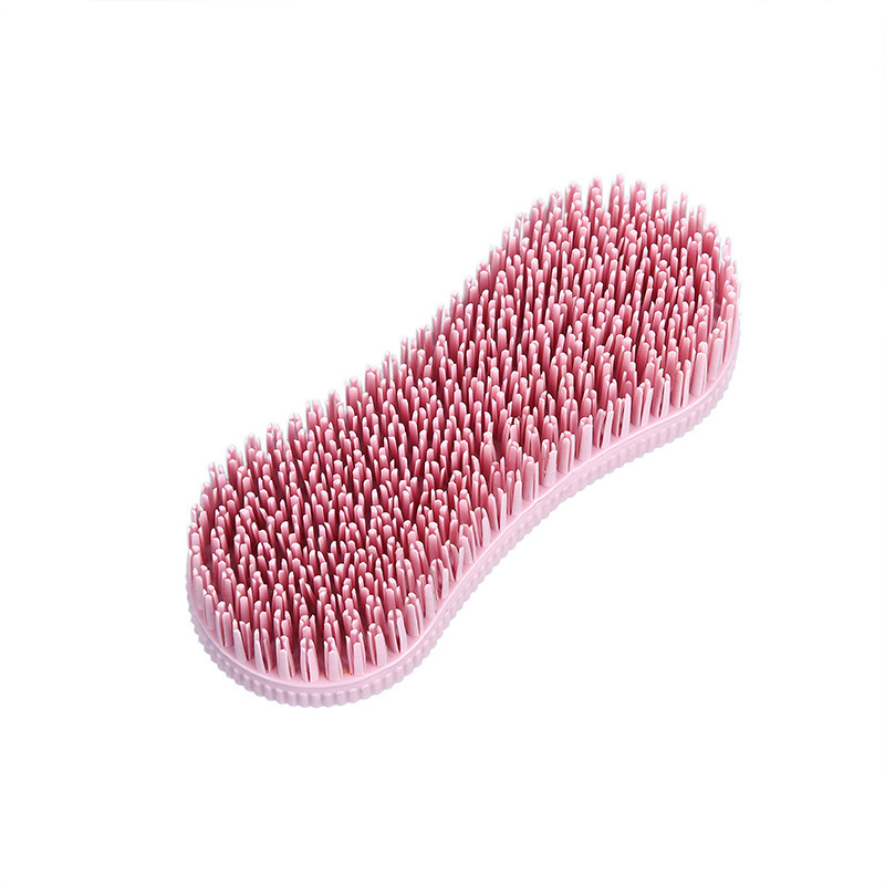 Plastic soft rubber bristles integrated 8-character brush jeans brush household bristle board brush kitchen cleaning brush source 