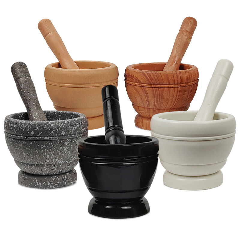 Manual Household Press Garlic Masher Multifunctional Medicinal Powder Grinding Pot Multi-purpose Practical Spice Garlic Masher