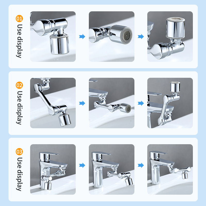 1080 degree new mechanical arm bubbler universal extension spout splash-proof wash artifact washbasin faucet