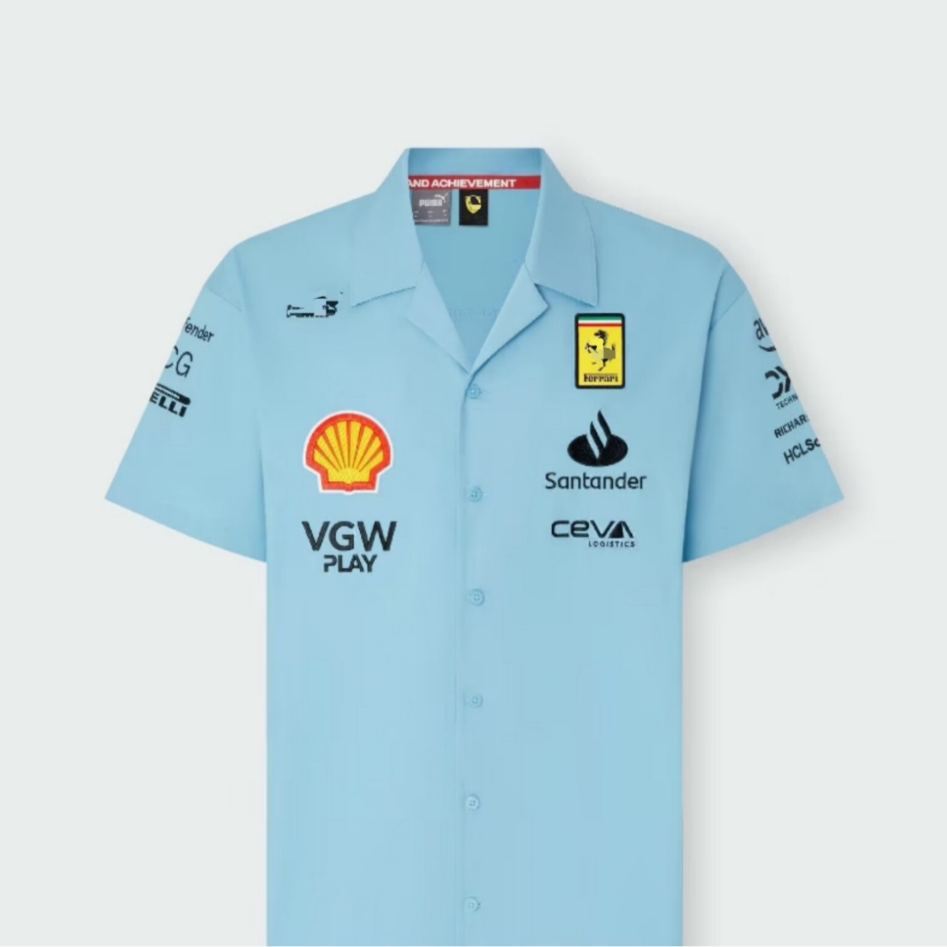 2024F1 Racing Suit Cross-border Blue Shirt Polo Shirt Short-sleeved Quick-drying Breathable Work Clothes in stock Factory Outlet