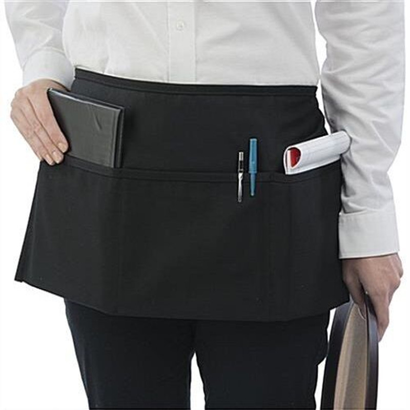 Spot supply polyester cotton half apron chef waiter half short apron restaurant worker small waist