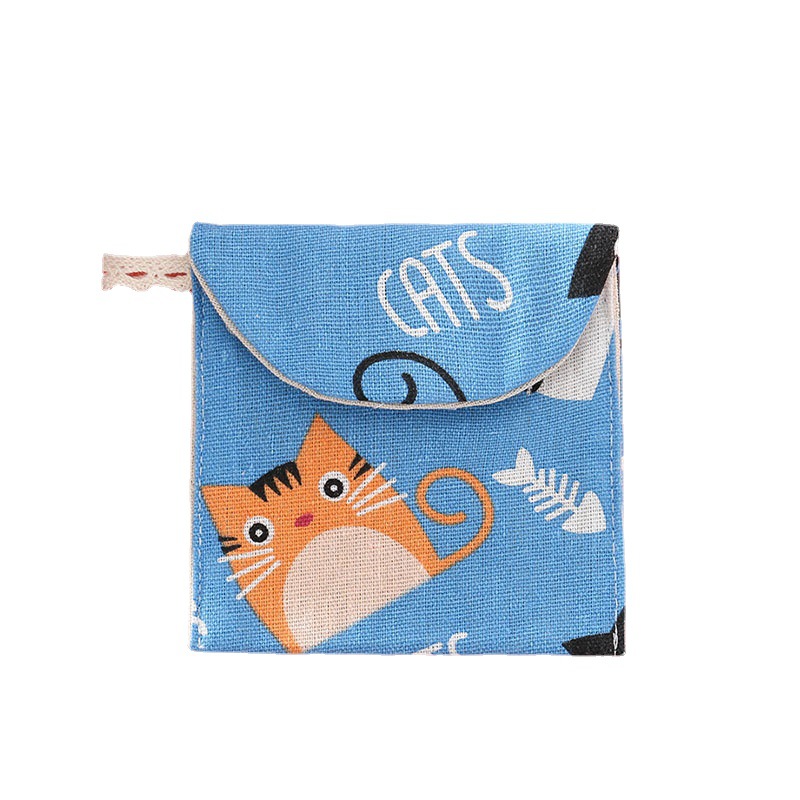 Sanitary napkin storage bag month event bag cute portable aunt towel bag large capacity M napkin sanitary cotton bag carry-on bag