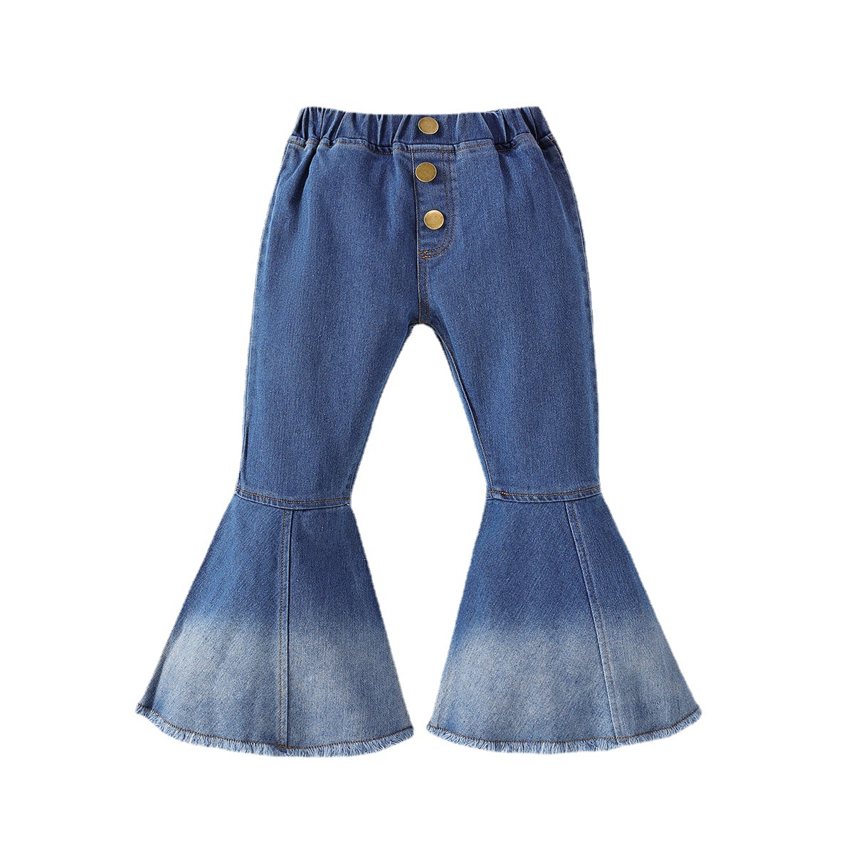samgami baby cross-border spring and summer children's western style jeans ins girls wash water jeans flared pants