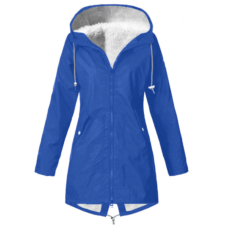 in stock a generation of plus size cotton-padded clothes waterproof windproof plus velvet coat outdoor clothing hooded mountaineering clothing women