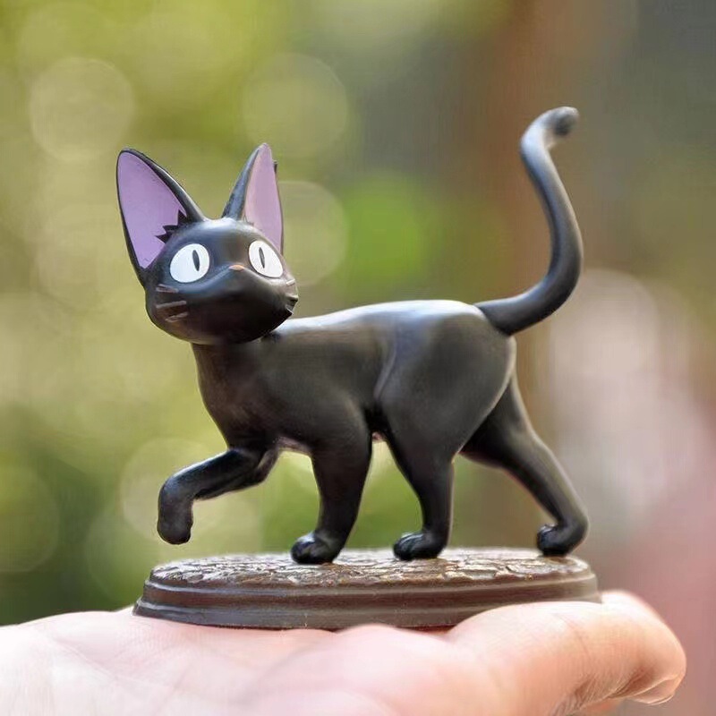 黒猫吉吉盲箱置物日漫シリーズかわいいカワイイ人形いたずら台座モデル猫装飾モデル|undefined