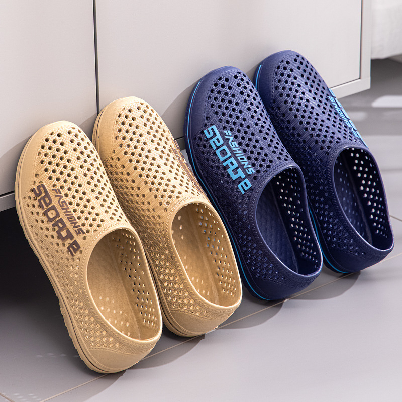 New summer men's hole sandals breathable mesh shoes casual bird nest shoes outdoor wading beach upstream shoes wholesale
