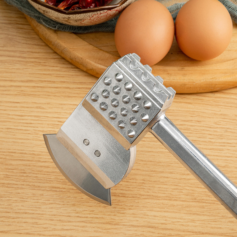 Multi-functional aluminum alloy axe type meat floss meat hammer kitchen cutting meat tender meat hammer household tools tapping meat hammer direct supply