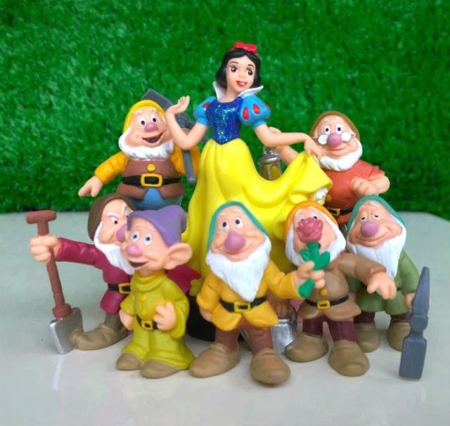 Scenario Cake Decoration Snow White and Seven Dwarfs Landscape Ornaments 8 Dolls Dolls Gacha