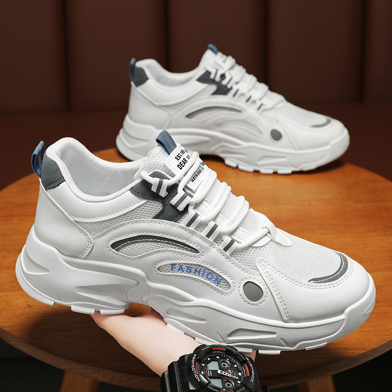 Spring Men's shoes 2024 New breathable mesh shoes men's fashionable all-Match platform sports casual daddy fashion shoes