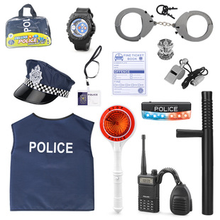Children's cosplay Dress Up Professional Halloween Simulation Toy Traffic Police Role Playing Toy Set