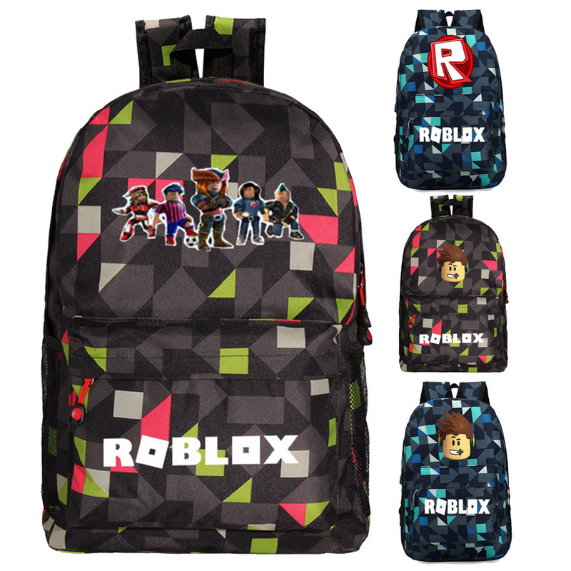 Roblox ゲーム周辺機器メンズレディースクールな形のバックパックカジュアル学生コンピュータラップトップバッグ|undefined