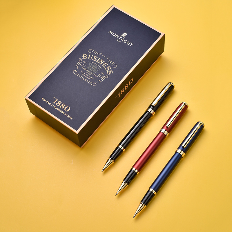 Montejiao jewelry pen m301-1 courtesy series color metal signature pen business office signature gift box