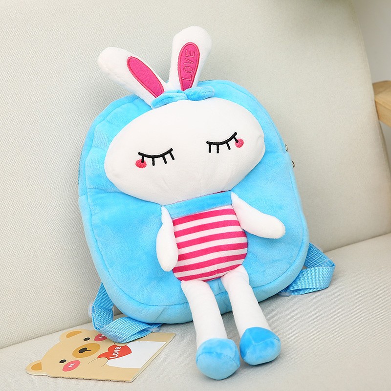 Kindergarten preschool baby class schoolbag outdoor leisure cartoon backpack long leg rabbit schoolbag cross-border supply