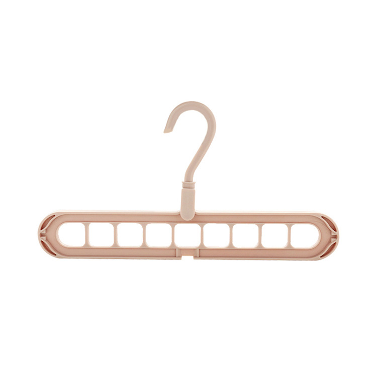 Multi-functional nine-hole hanger household storage clothes support wardrobe Internet celebrity folding shrink magic rotating 9-hole hanger