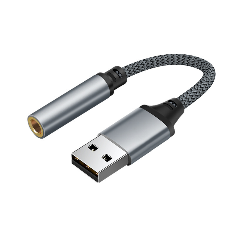 Usbは3.5外付けのサウンドカードのデスクトップのコンピュータのノートパソコンを回して携帯電話のヘッドフォンのマイクの音声通話の中継線を接続します。|undefined