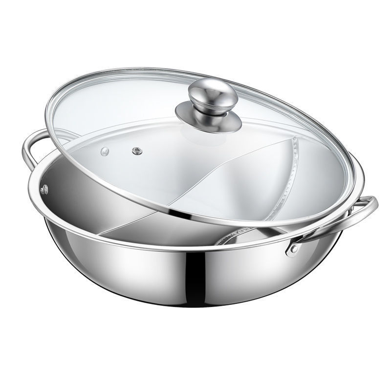Yuanyang Pot Special Thickened 304 Stainless Steel Hot Pot Basin for Induction Cooker