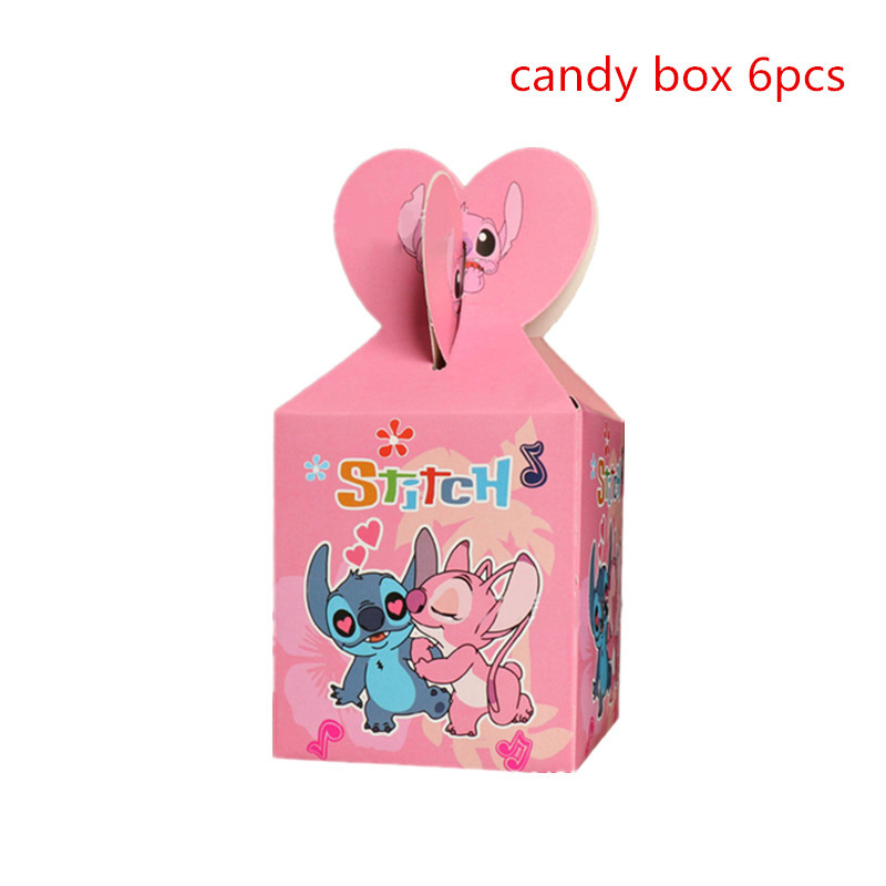 Amazon New Pink Stitch Birthday Party Tableware Decorative Paper Tray Cup Tissue Balloon Set Supplies