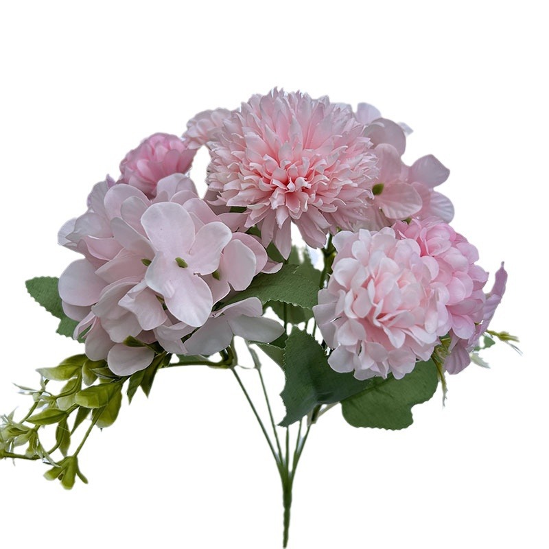 5 fork small flower simulation bouquet artificial Juanhua home hotel decoration flowers_voghion.com