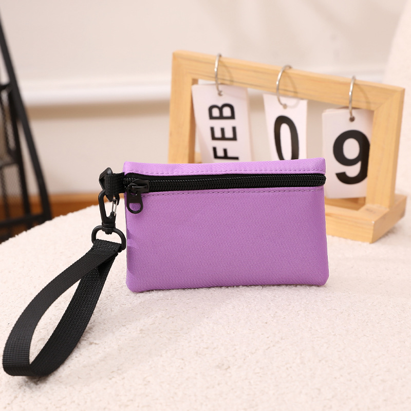 [in stock wholesale] factory direct 2024 Korean fabric solid color wrist coin purse key bag cash bag