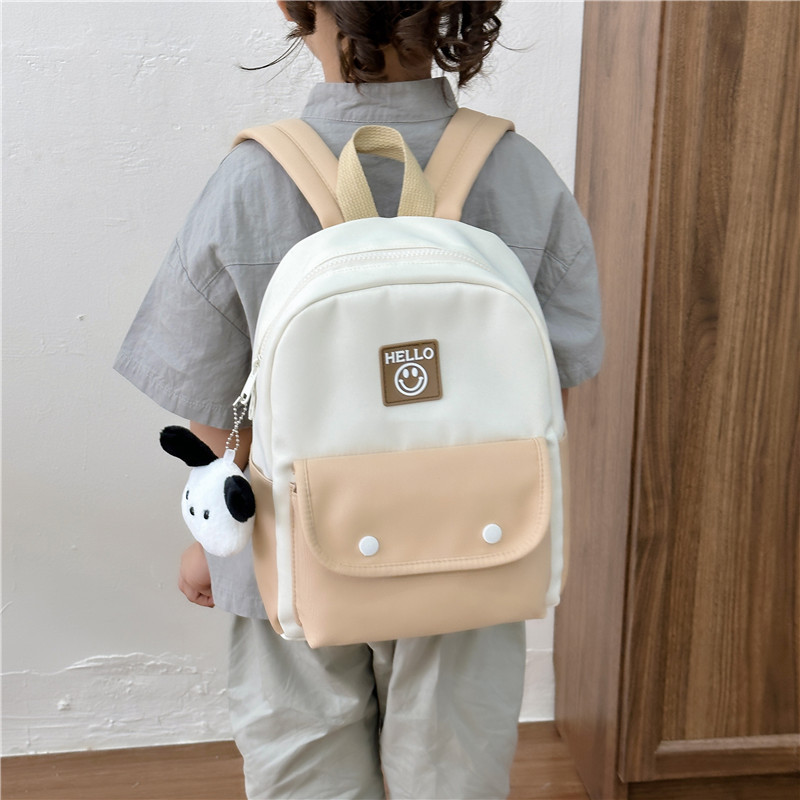 New Children's Kindergarten Schoolbag Boys and Girls Childlike Solid Color Fashion Backpack Large Capacity Backpack