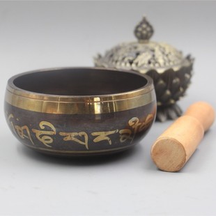 Nepal Psalm Bowl Meditation Mantle Handmade Resounding Bronze Transferring Bowl Buddhist Voice Bowl Bronze Extra Bowl Yoga Mantle Psalm Bowl Tone Therapy Ornaments