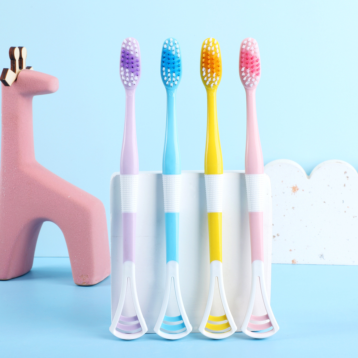 Cleaning scraping tongue coating soft hair wide head toothbrush wholesale TikTok popular daily necessities supermarket toothbrush genuine goods wholesale